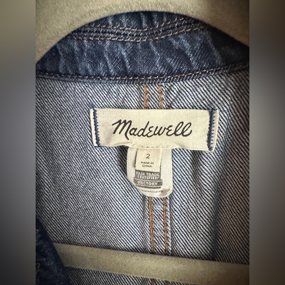 MADEWELL Denim Tailored Jumpsuit in Norvell Wash SIZE 2 - Picture 4 of 11